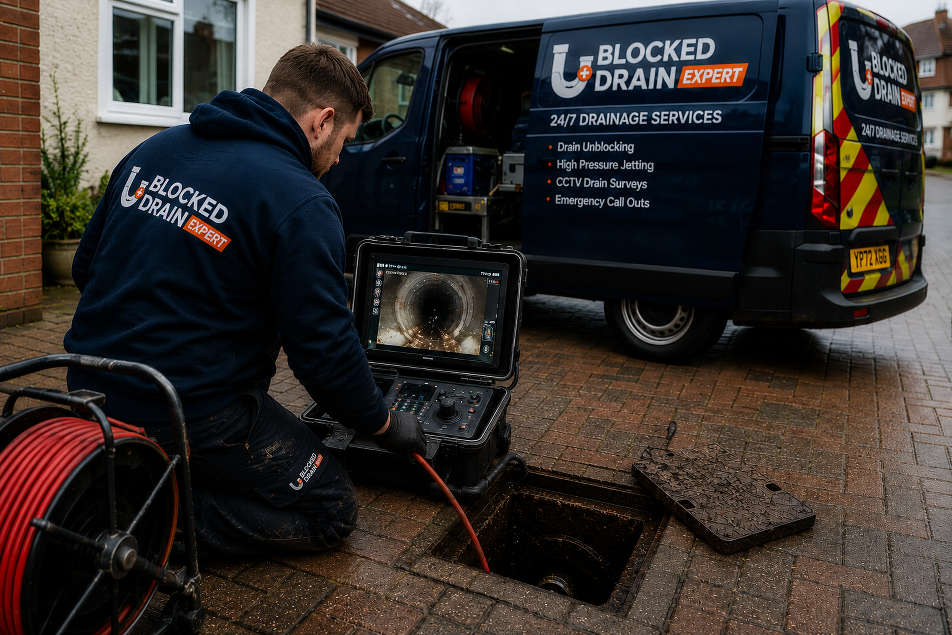 Blocked Drain Expert CCTV drainage survey van and equipment